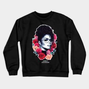 Janet Jackson //\\  Retro Fan Design Crewneck Sweatshirt